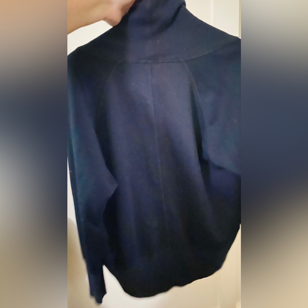 Caslon womens black cocoon style sweatshirt soft knit L open front - Picture 4 of 4